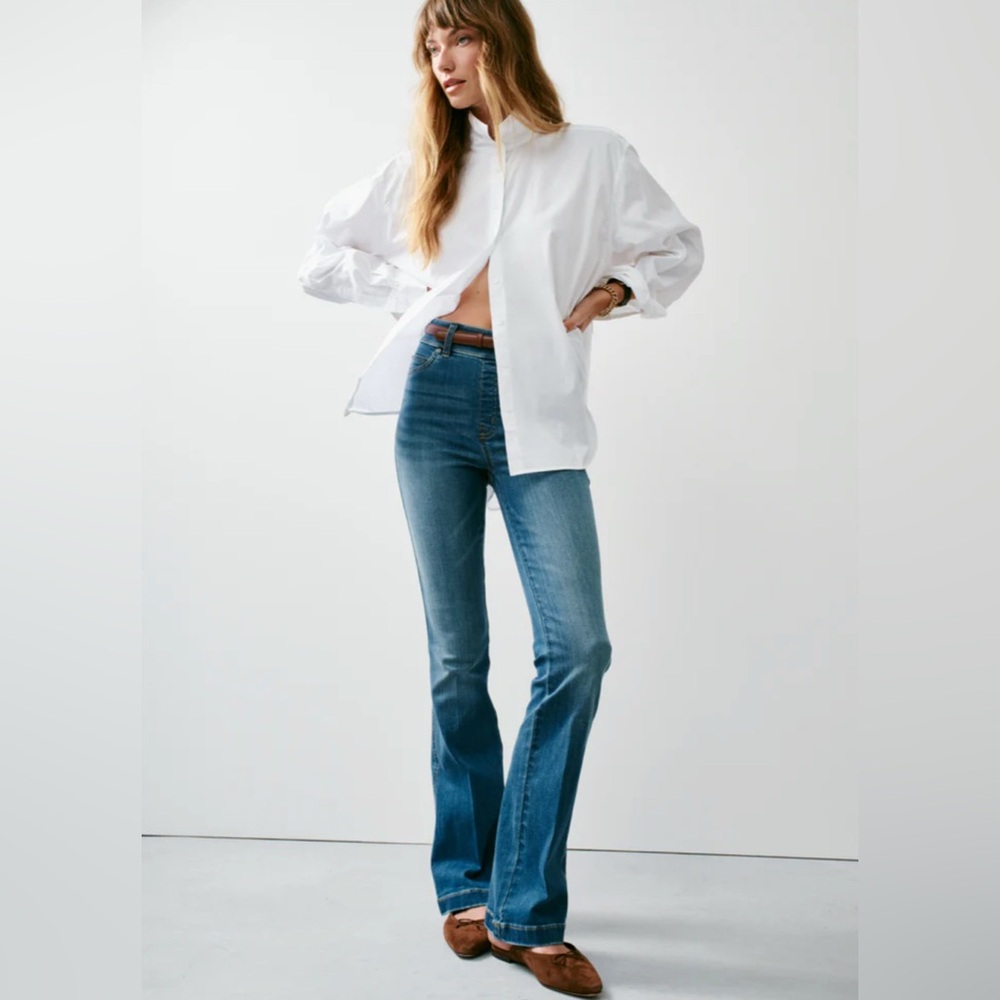 SPANX Blue Flared Jeans